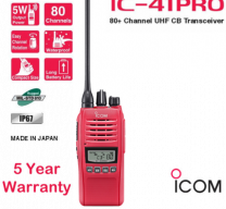 Icom IC-41PRO 80 Channel UHF CB - Red